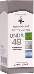 UNDA 49 Numbered Compounds bottle label