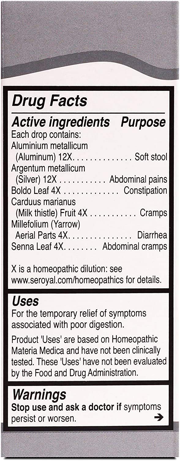 Close-up of UNDA 50 Numbered Compounds ingredients labeling