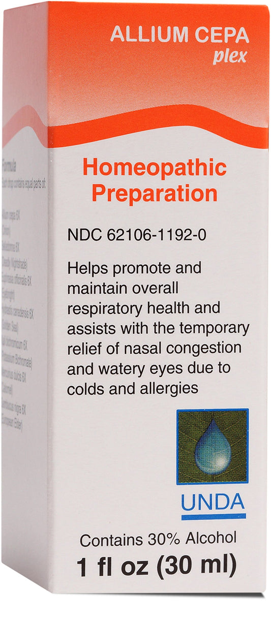 UNDA Allium Cepa Plex bottle, 1 oz (26 ml) homeopathic remedy