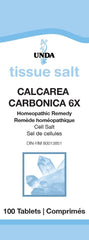 UNDA Calcarea Carbonica 6X 100 tablets bottle and packaging