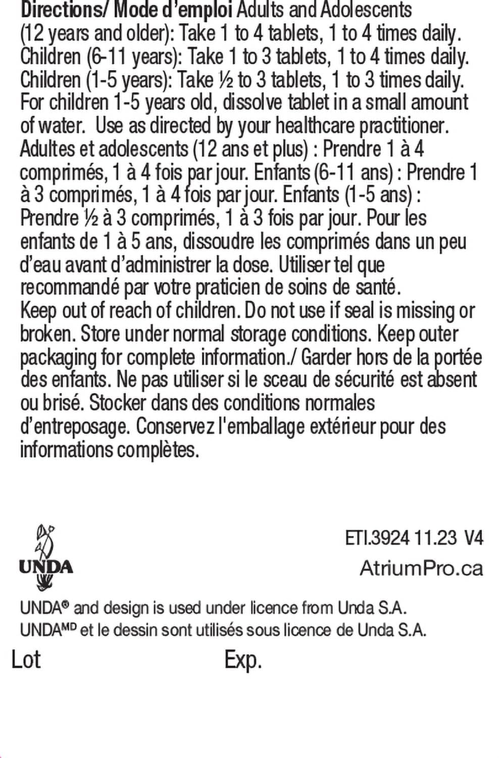 UNDA homeopathic remedies line featuring Calcarea Carbonica 6X