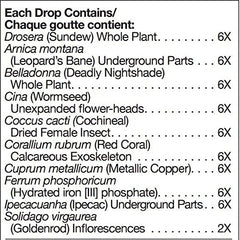 Ingredients and biodynamically grown herbs used in UNDA Drosera Plex