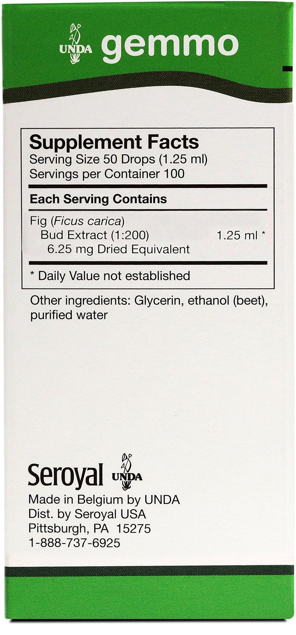 Close up of fig bud extract in tincture bottle