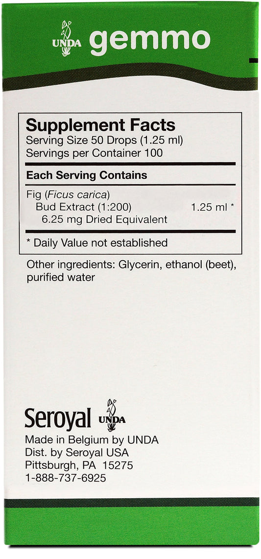 Close up of fig bud extract in tincture bottle