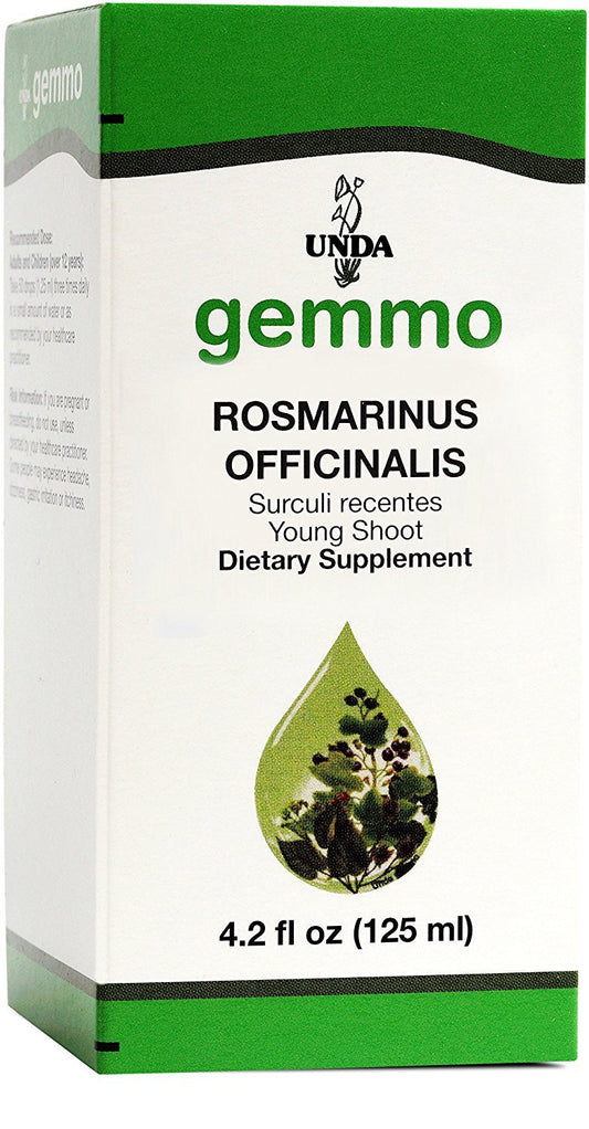 UNDA Gemmo Therapy Rosmarinus Officinalis Rosemary Young Shoot Extract bottle, 4.2 fl oz