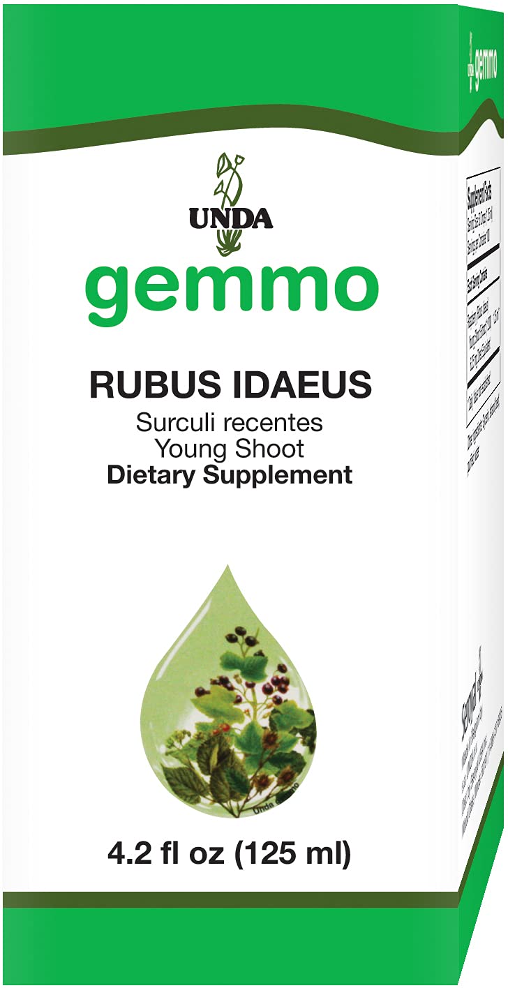 Bottle of UNDA Gemmo Therapy Rubus Idaeus Raspberry Young Shoot Extract