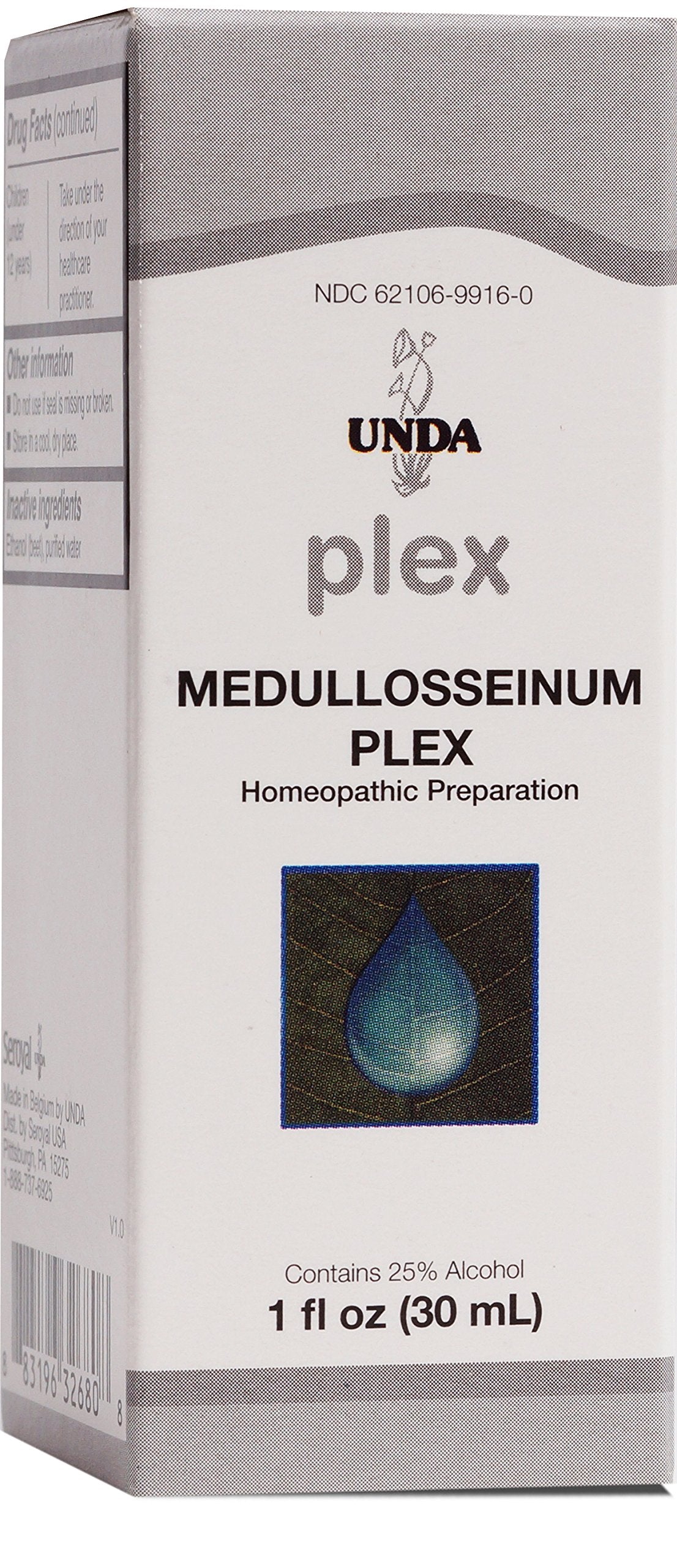 1 oz UNDA Medulosseinum Plex bottle and label