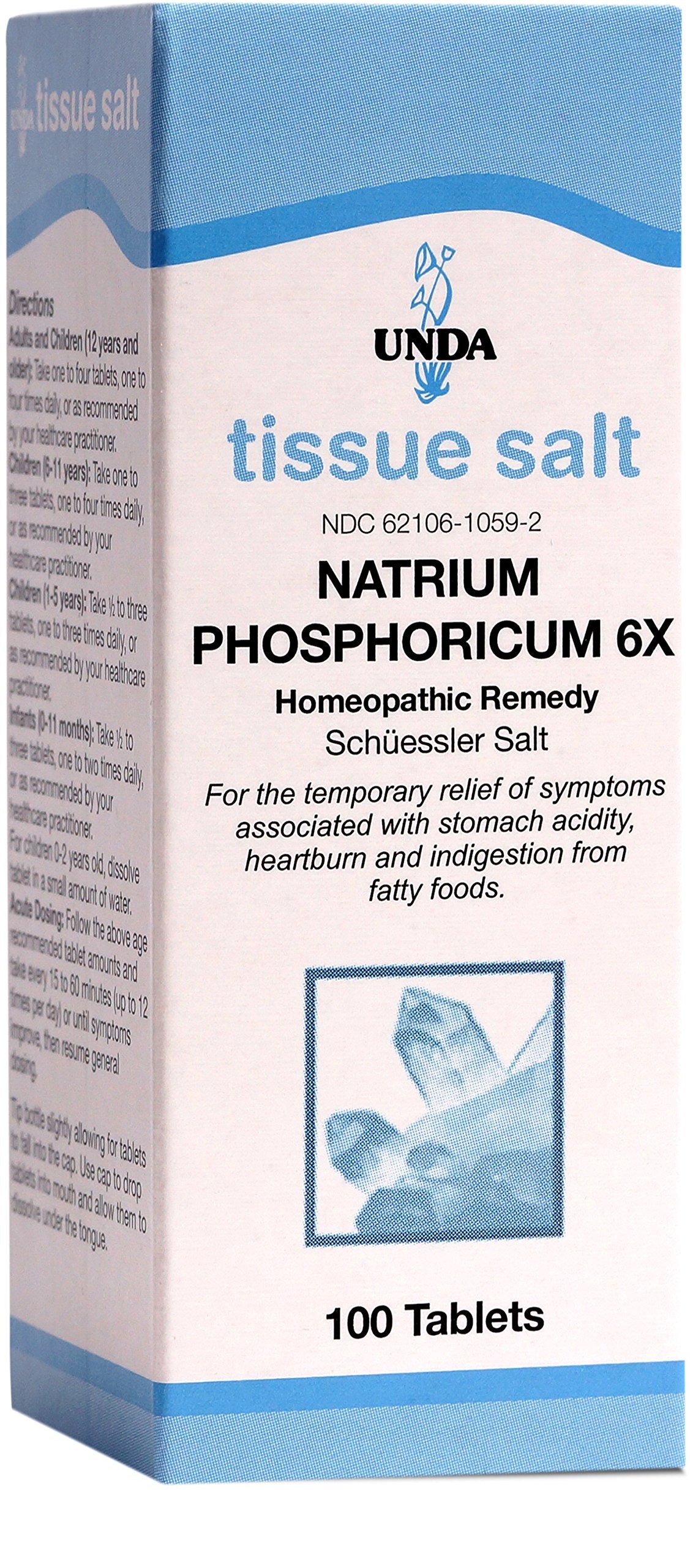 UNDA Natrium Phosphoricum 6X Salt 100 tablets packaging