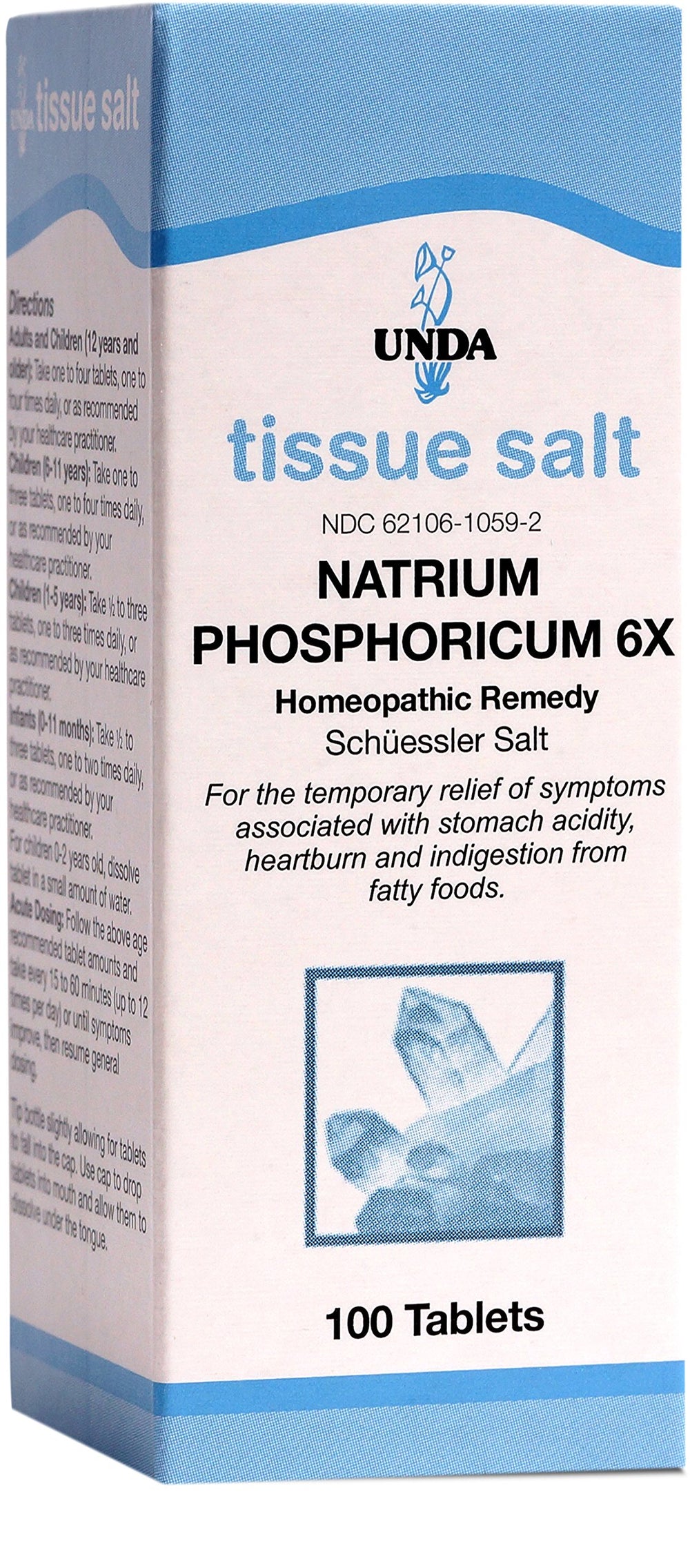 UNDA Natrium Phosphoricum 6X Salt 100 tablets packaging