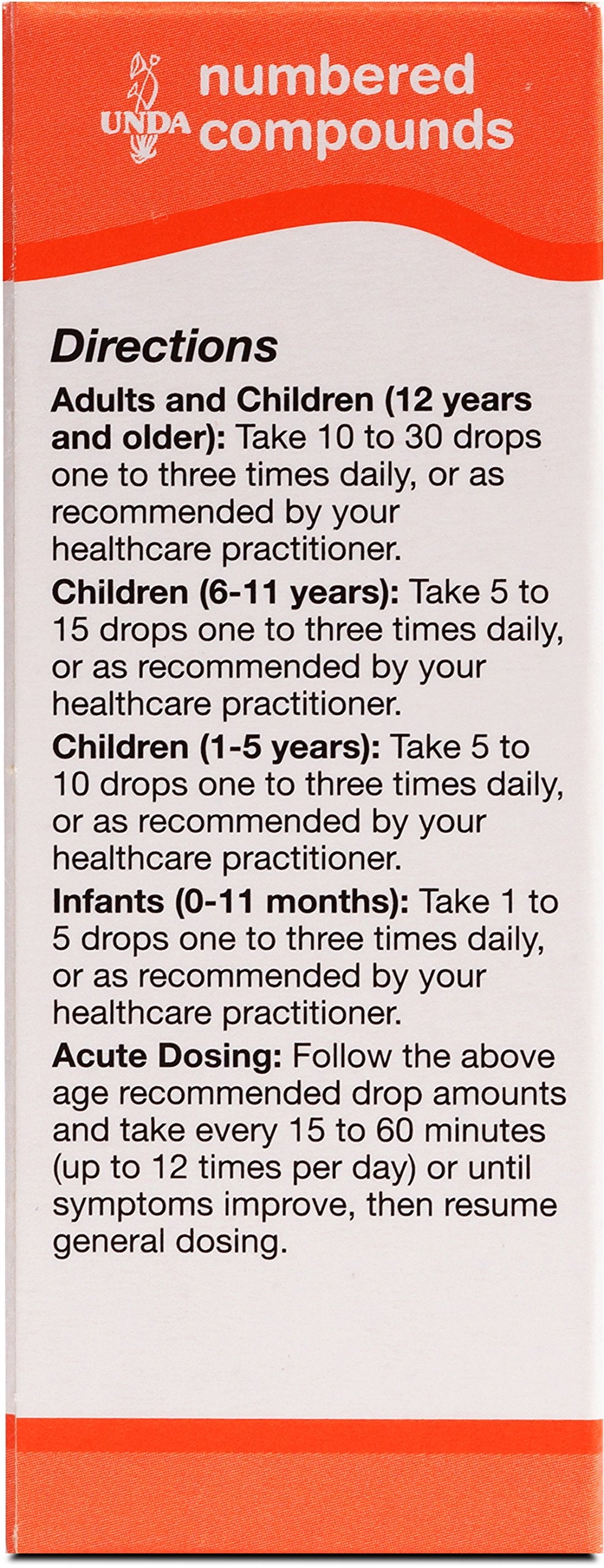 Graphic showing organotropic and energetic sensitivity action of UNDA Numbered Compounds.