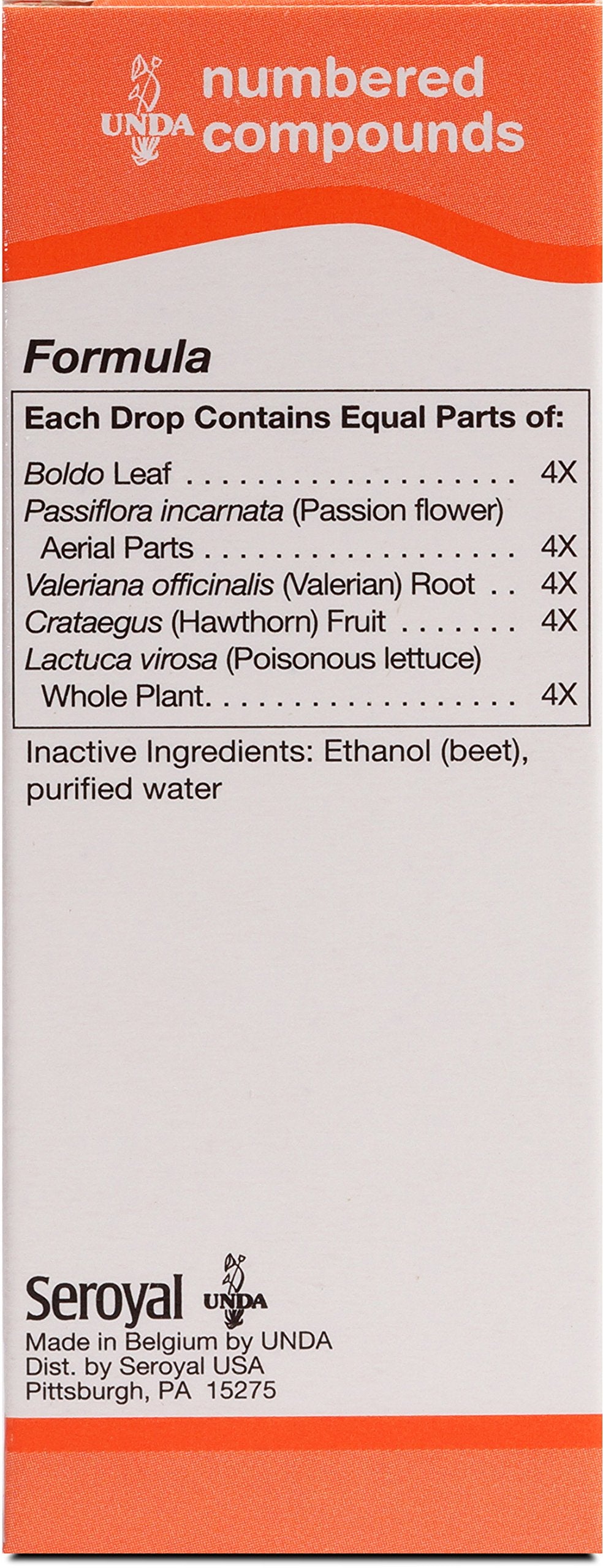 Illustration of plant constituents and potentized metals used in UNDA Numbered Compounds.