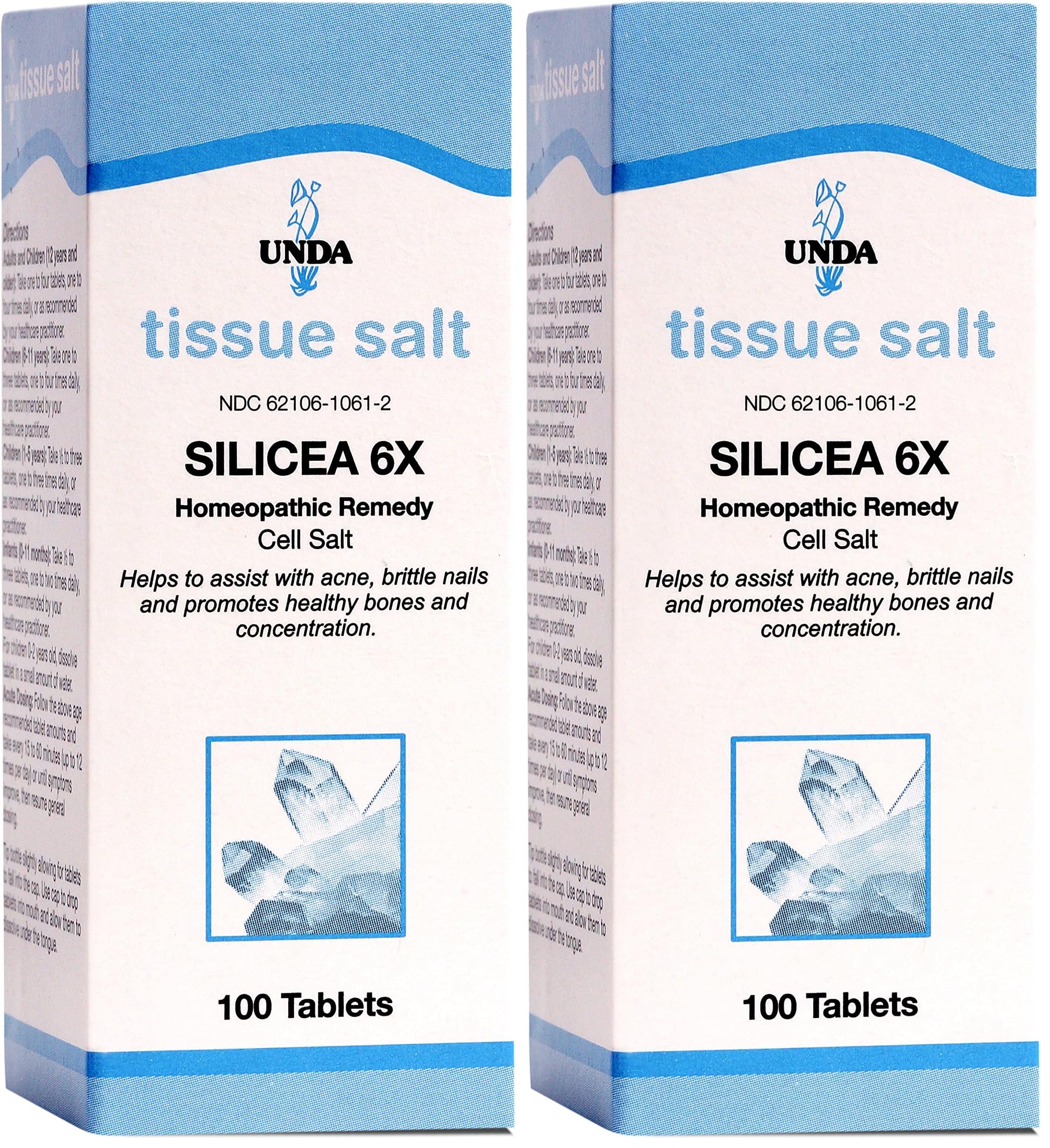 UNDA Silicea 6X Salt 100 tablets per pack (2-pack) – hero image
