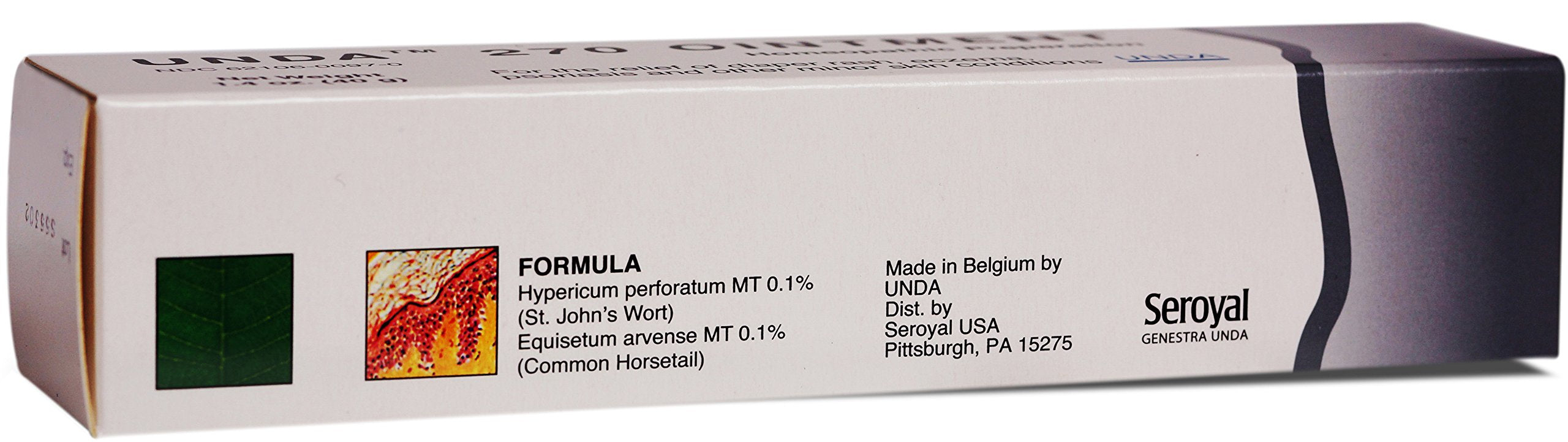 UNDA 270 Ointment packaging box