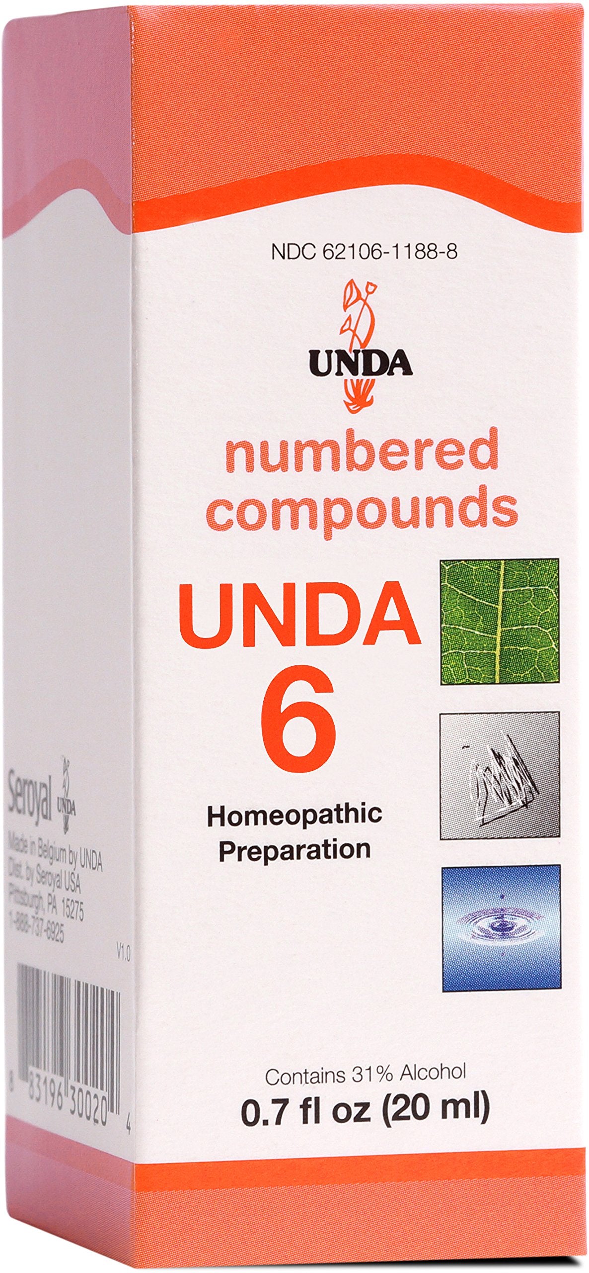 UNDA 6 Numbered Compounds bottle 0.7 fl oz