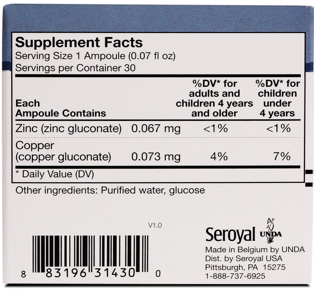 UNDA Gammadyn Zn-Cu ampoules – packshot