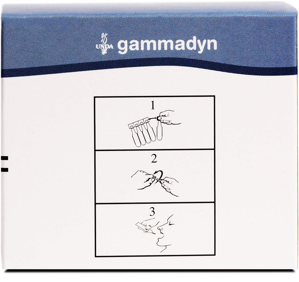 Side view of UNDA Gammadyn Zn-Cu ampoules