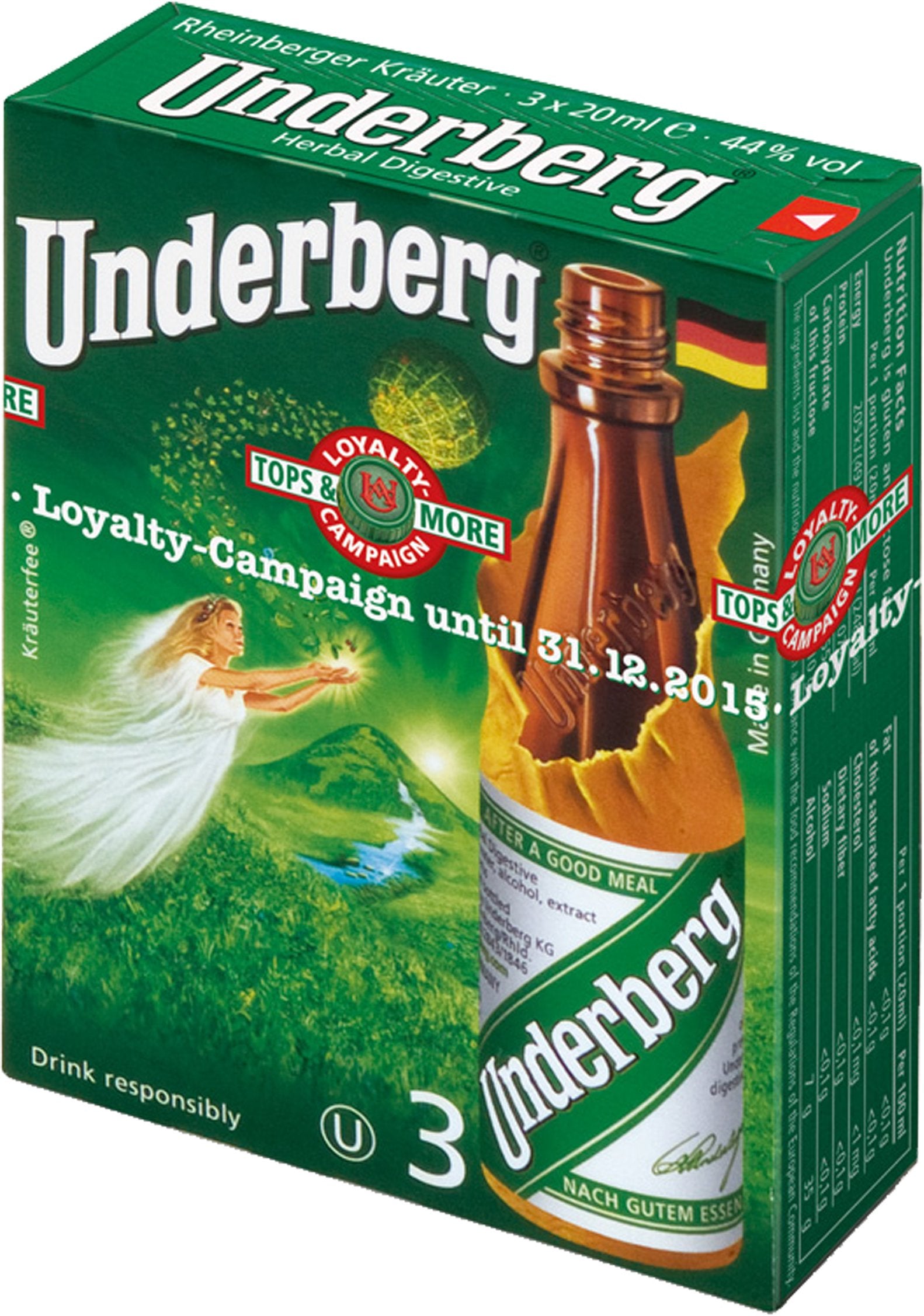 Single-portion bottle opened and ready to consume