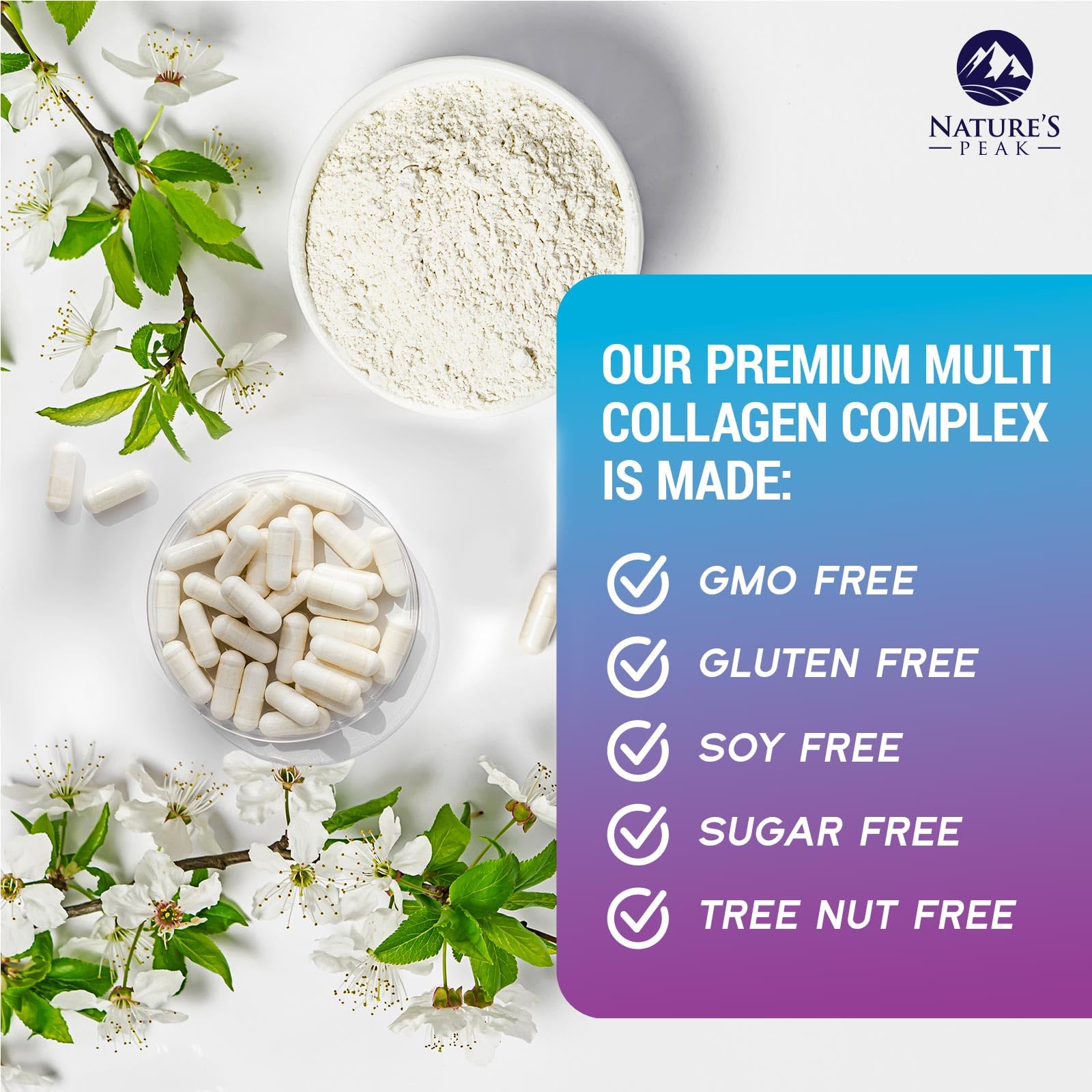 Unflavored collagen pills for versatile use