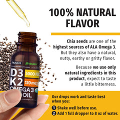 Unflavored liquid Vitamin D3 K2 drops usage image