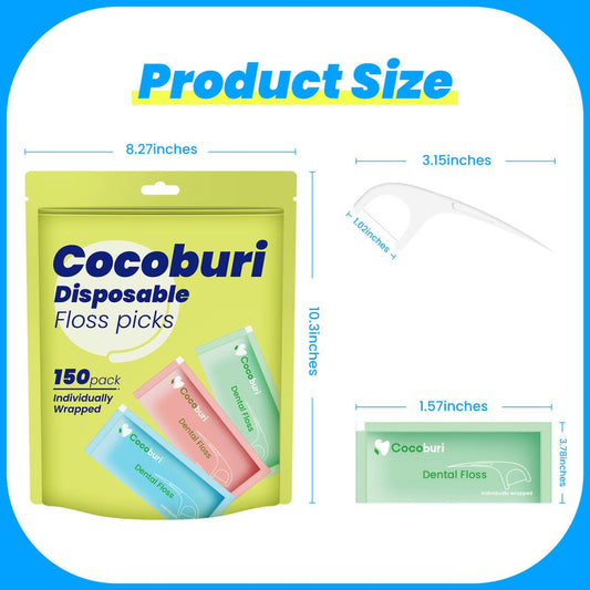 Unflavored BPA-free dental floss picks