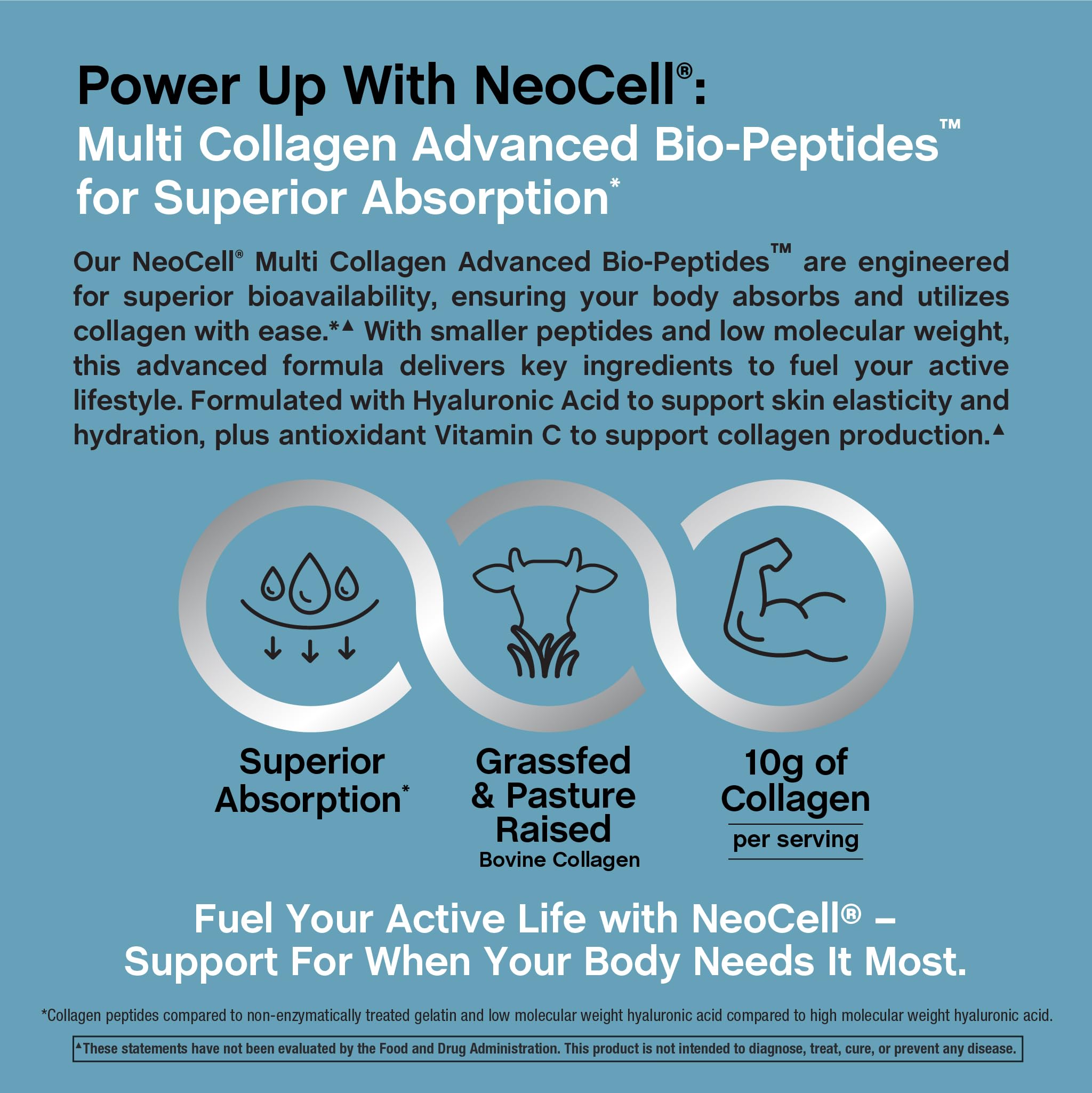 Unflavored collagen powder ideal for beverages