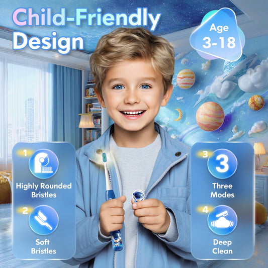 Unicorn theme kids electric toothbrush