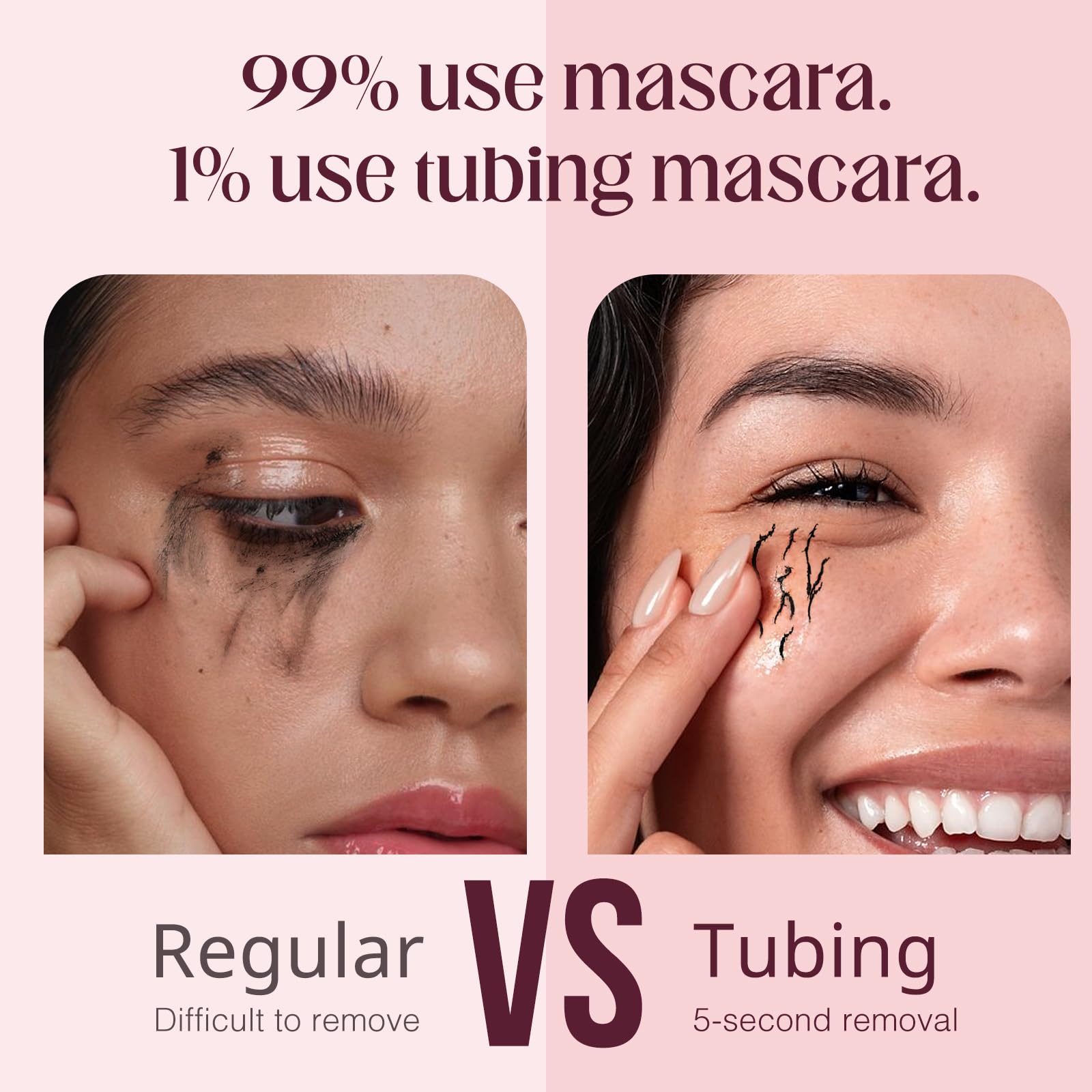 Unidollss Tubing Mascara stays smudge-free from morning to night.