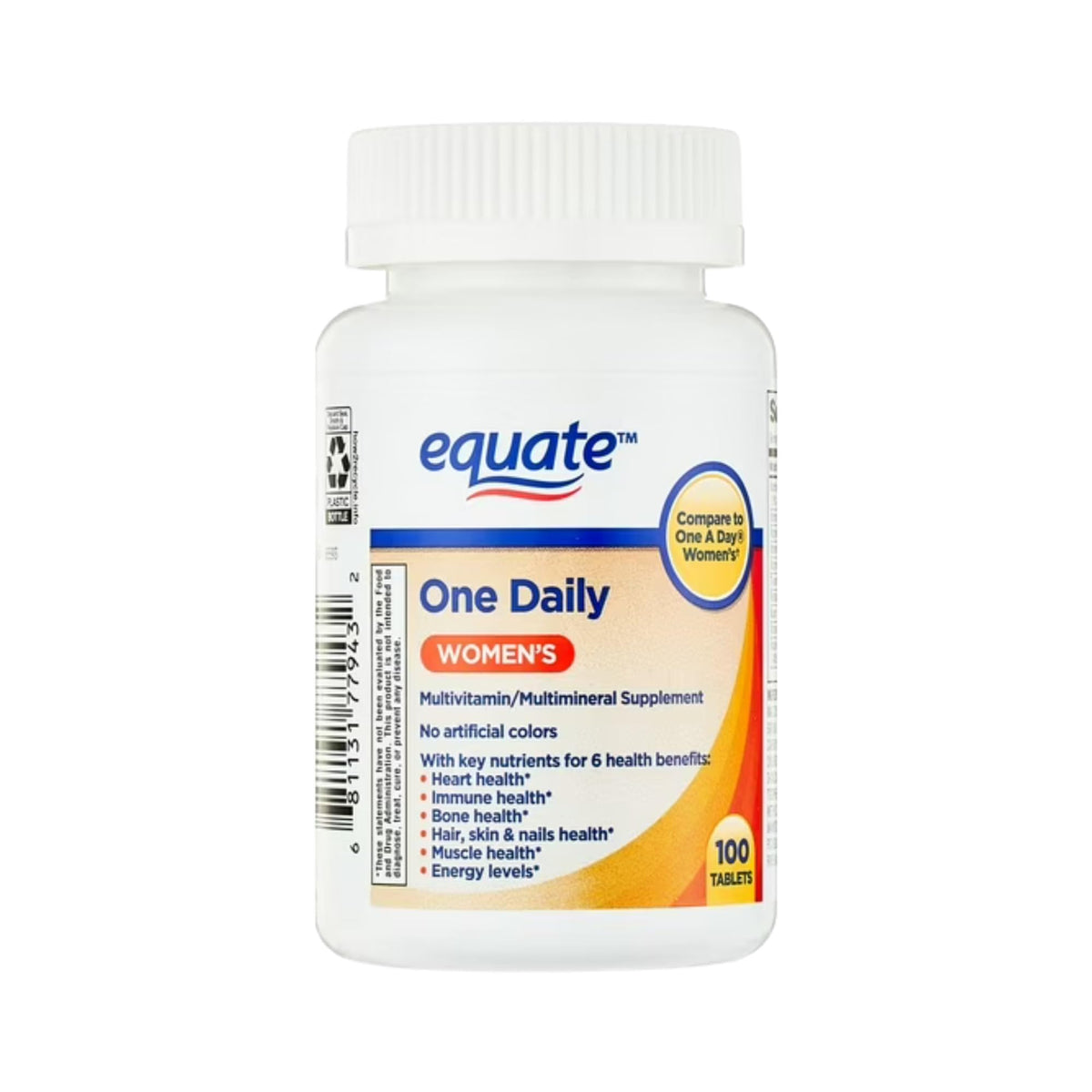Bottle of Women's Multivitamin One Daily with 100 tablets