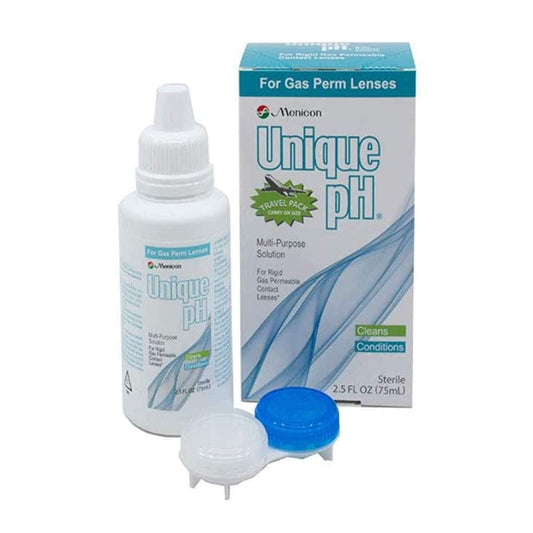 Unique pH Travel Pack bottle for RGP lenses