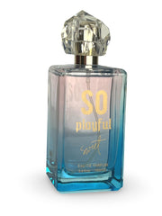 United Scents SO PLAYFUL bottle cap close-up, luxe finishing touch.