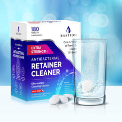Cleaner compatible with retainers dentures night guards and clear aligners