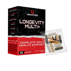 Product packaging for Unmatched Longevity Multi+