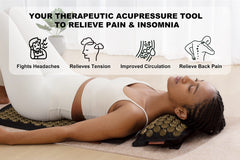 Close-up of UNMERA acupressure pillow spikes