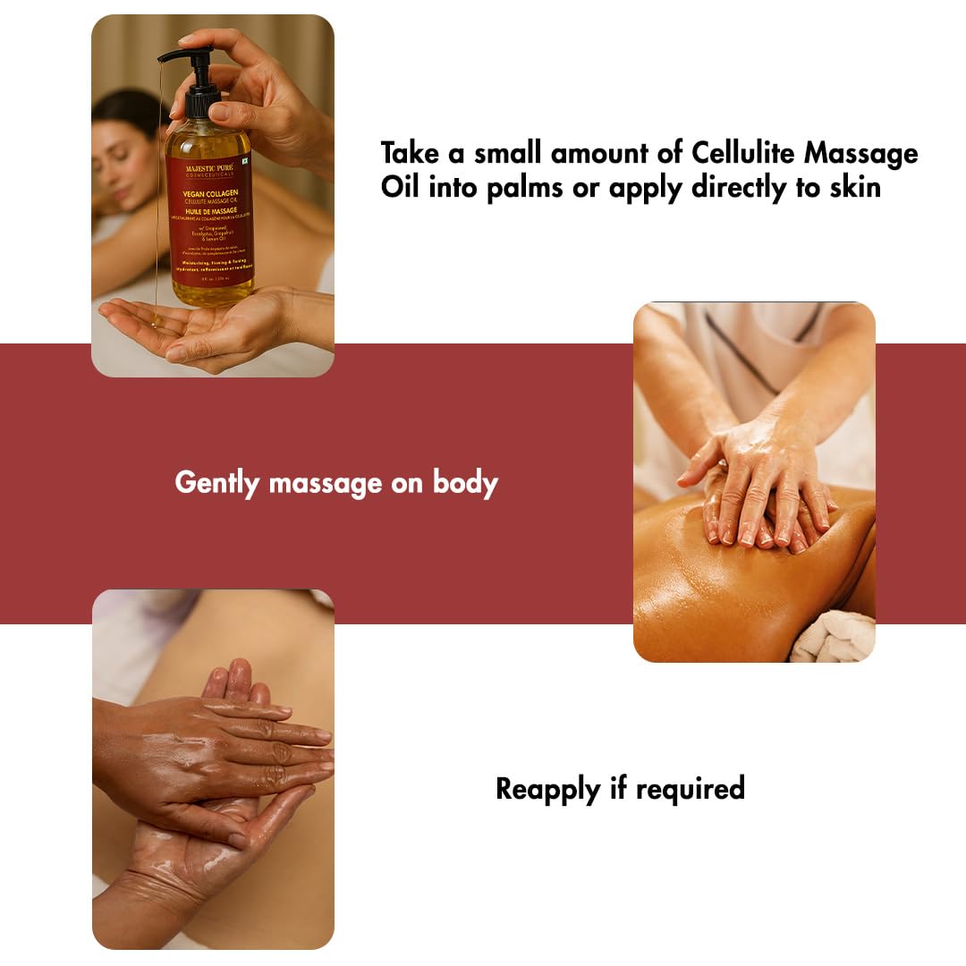 Unscented cellulite massage oil for professional or at-home use