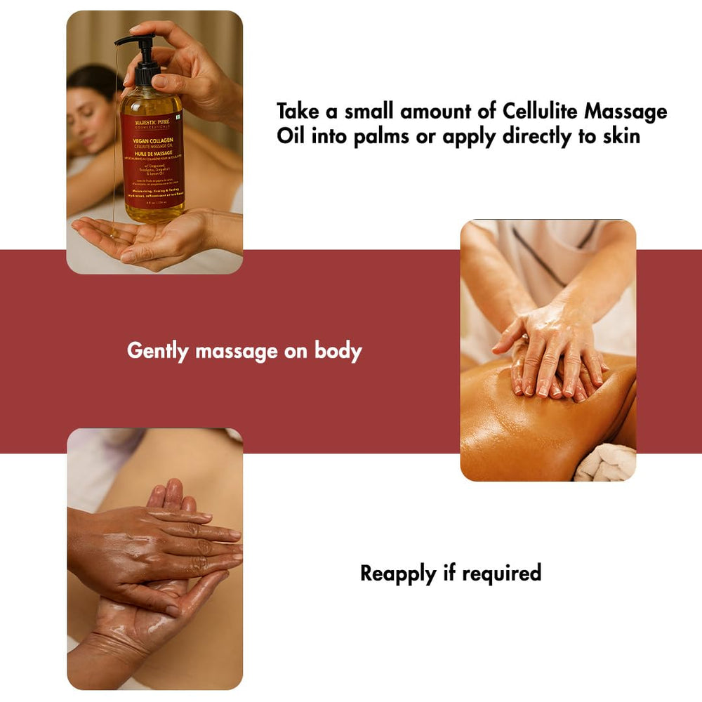 Unscented cellulite massage oil for professional or at-home use