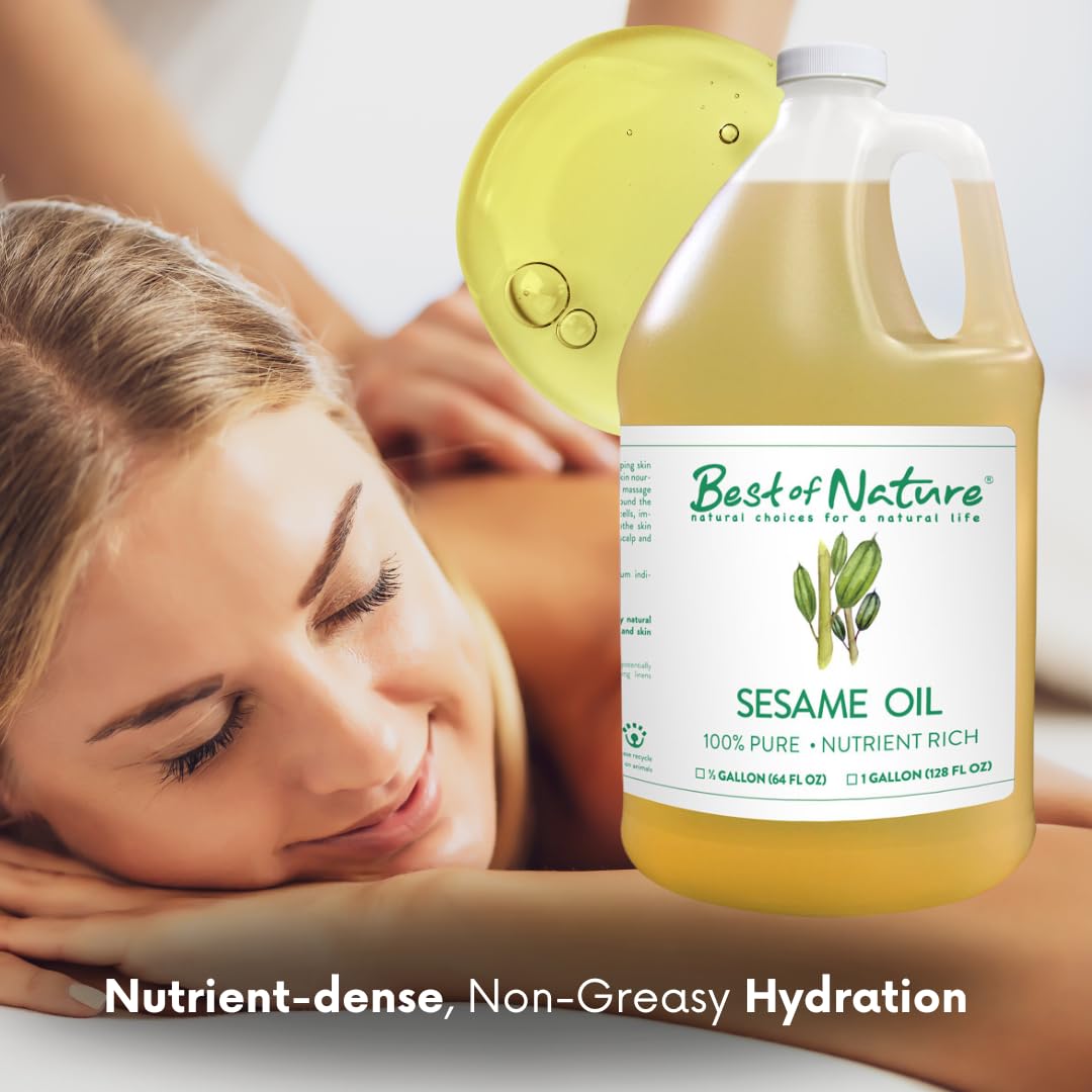 Unscented sesame oil 8 oz bottle