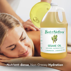 Unscented sesame oil 8 oz bottle