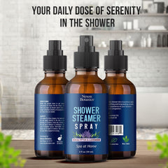 Person relaxing before bed with shower spray