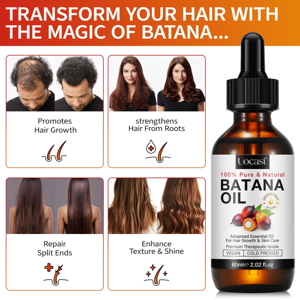 Batana oil on hair strands suggesting moisture and softness.
