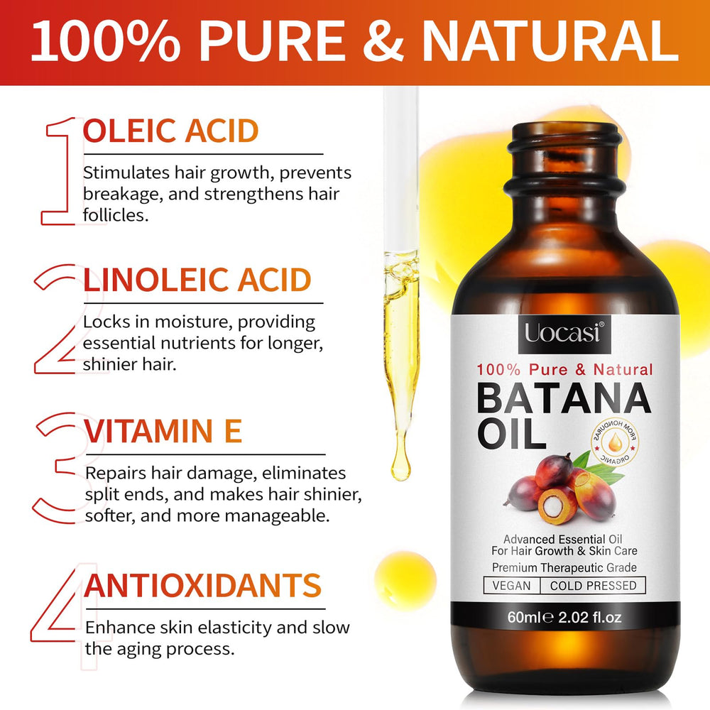 Closeup of Batana oil texture highlighting rich, fast-absorbing formula.
