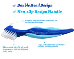 Pack of 4 hard denture brushes for convenient care