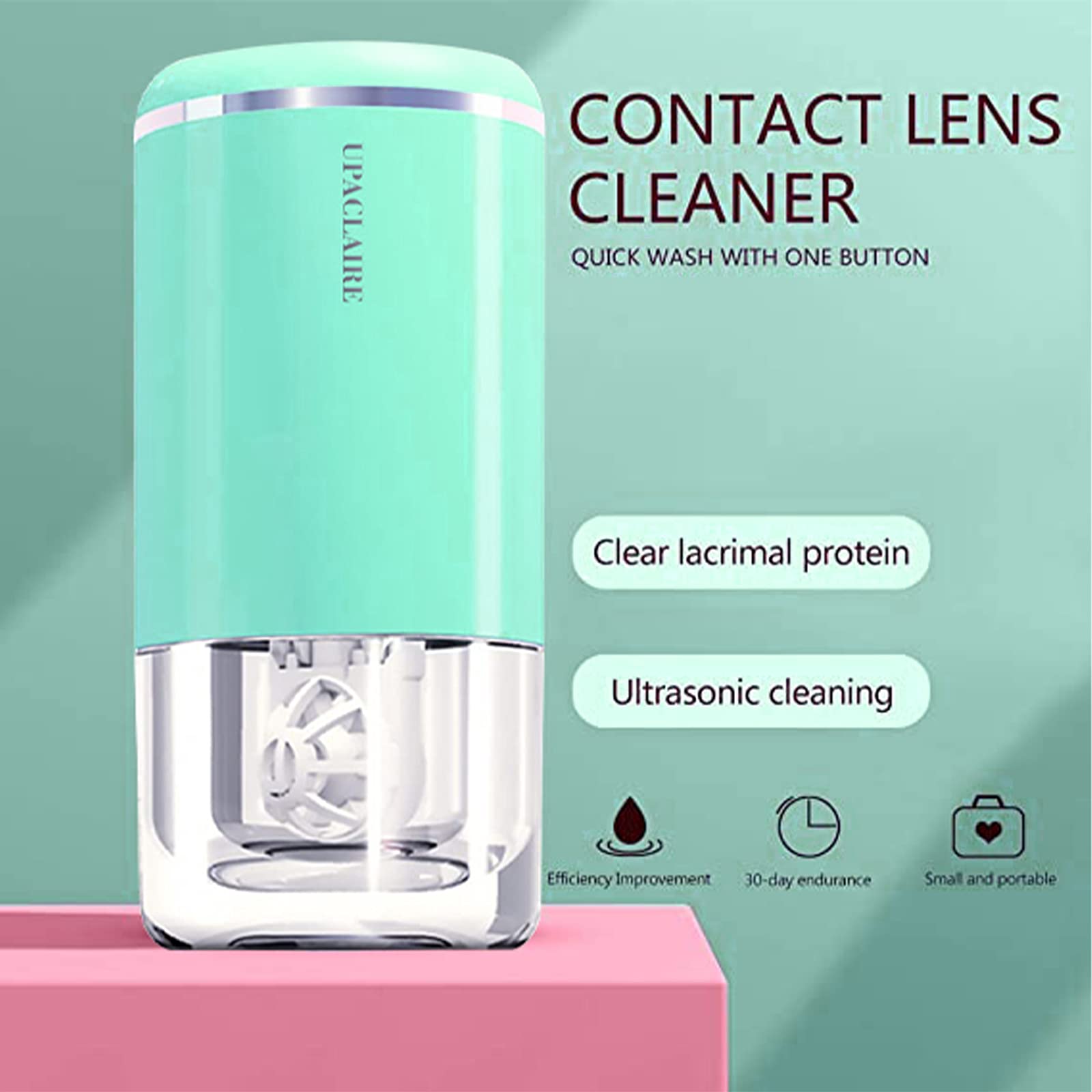 Product in use: operator placing lenses into the cleaner