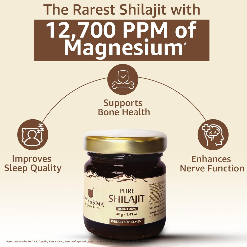 Front label of Upakarma Shilajit Resin 40g