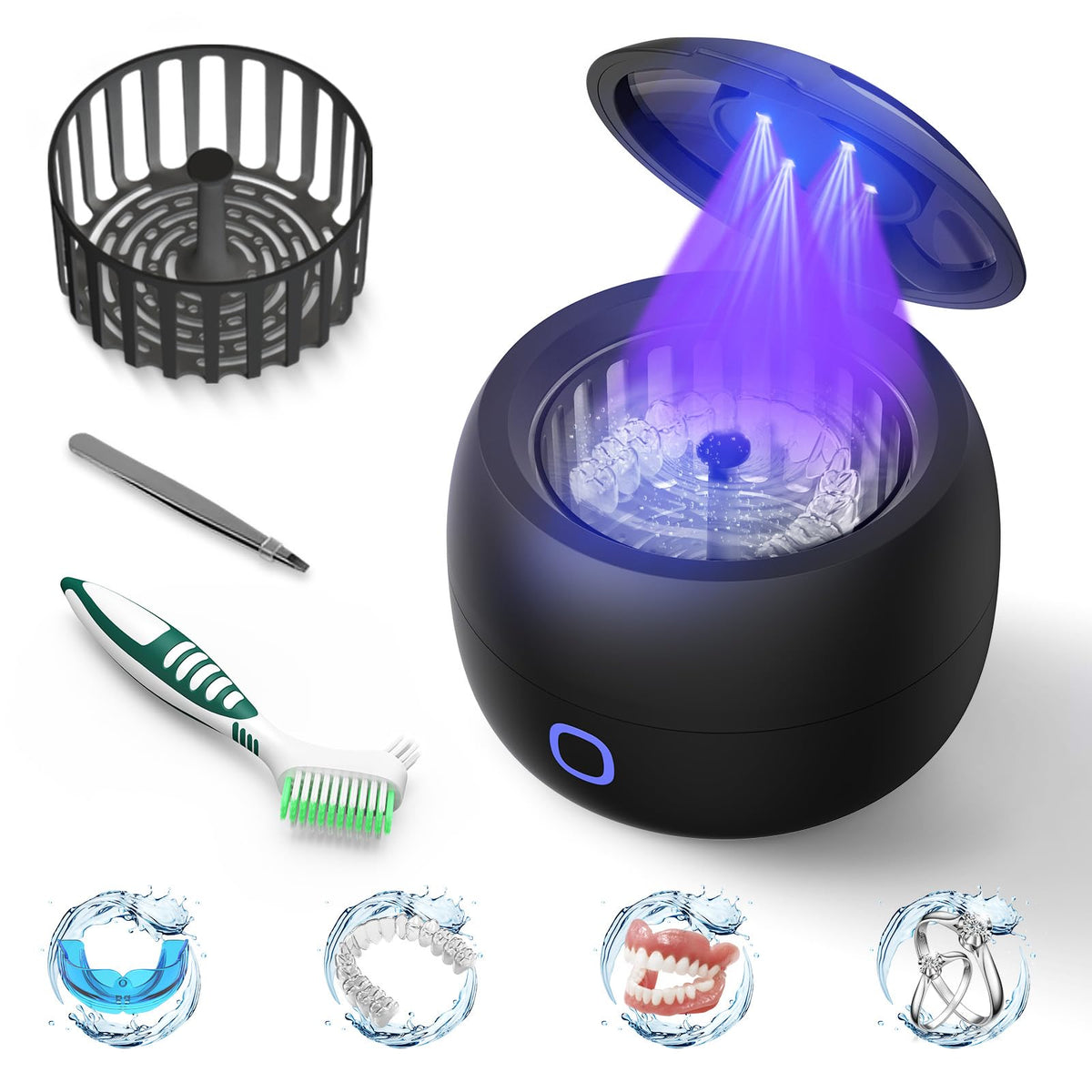 Front view of upgraded ultrasonic retainer cleaner