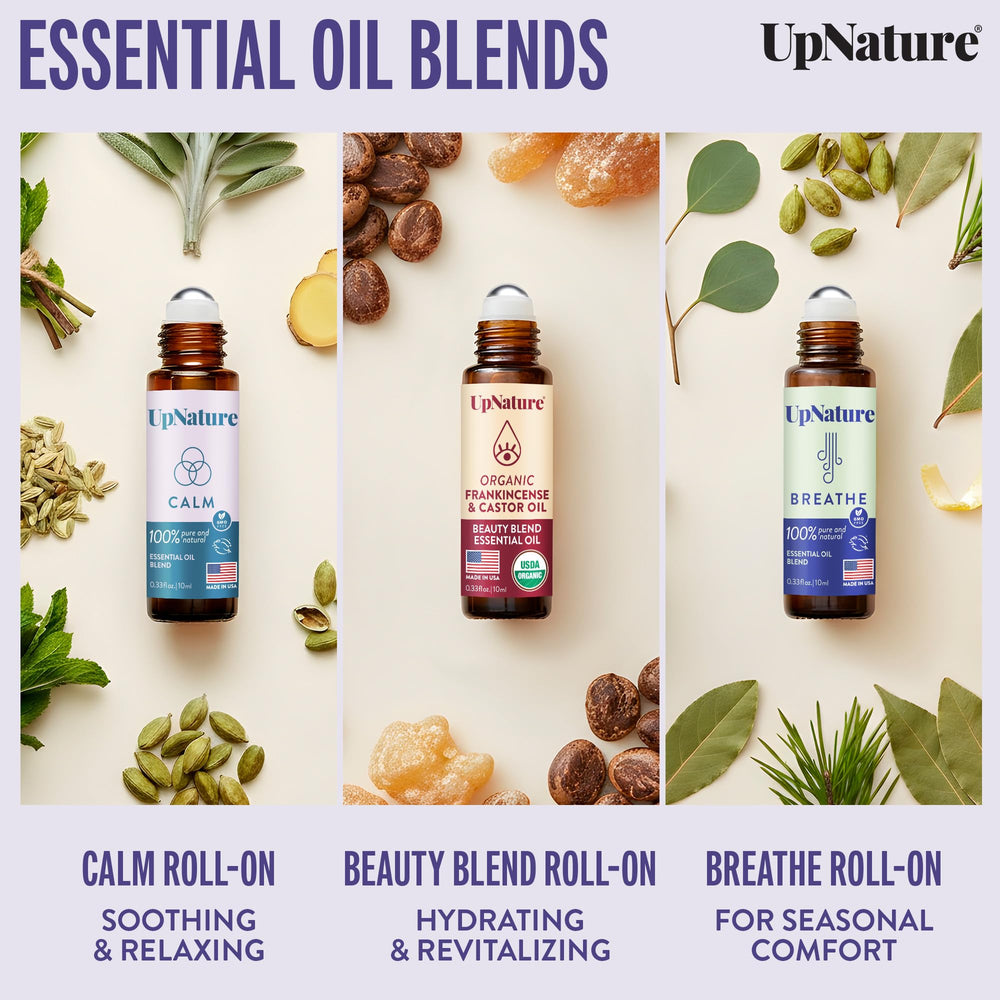 Beauty essential oil roll-on by UpNature to enhance radiance