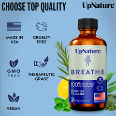 Bay laurel oil with UpNature Breathe blend label