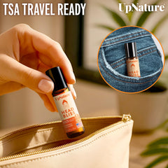 TSA-approved travel size roll-on with compact packaging