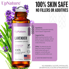 Bedtime relaxation with lavender oil roll-on