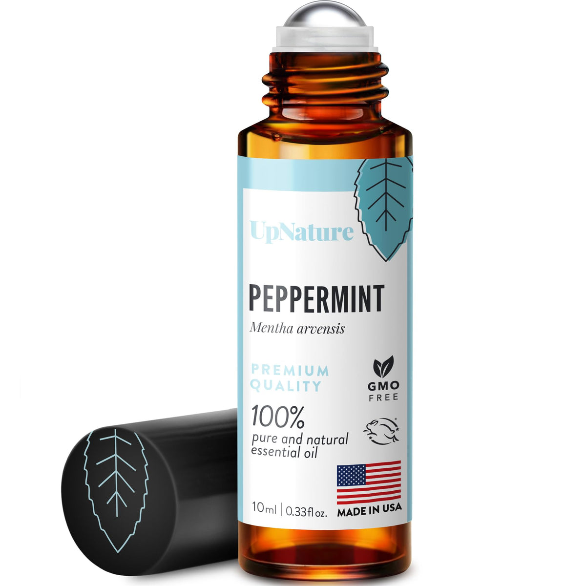 UpNature Peppermint Essential Oil Roll-On bottle and packaging