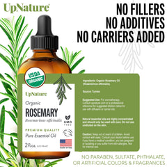 UpNature Rosemary Oil packaging and bottle